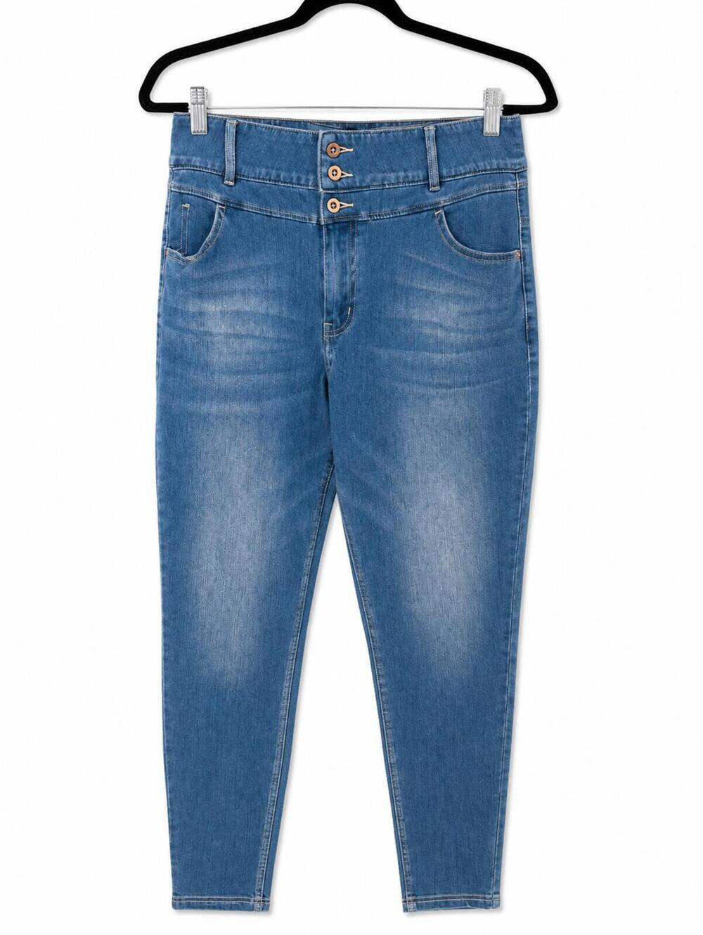 Halara Women's Blue High Waist Stretch Denim Jeans XL